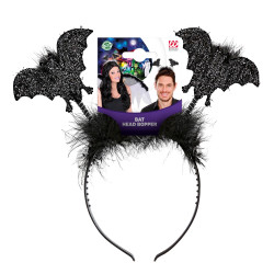 Halloweenová čelenka s netopierom